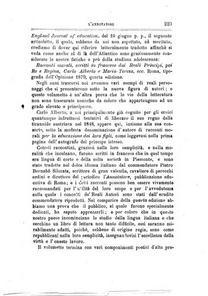 L'annotatore giornale della Società didascalica italiana di Roma