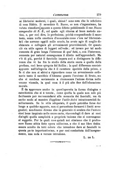 L'annotatore giornale della Società didascalica italiana di Roma