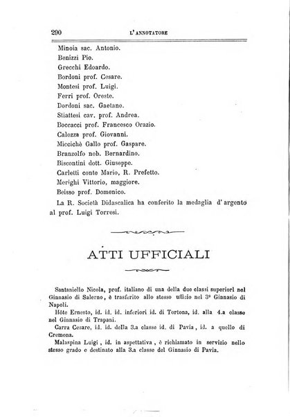 L'annotatore giornale della Società didascalica italiana di Roma