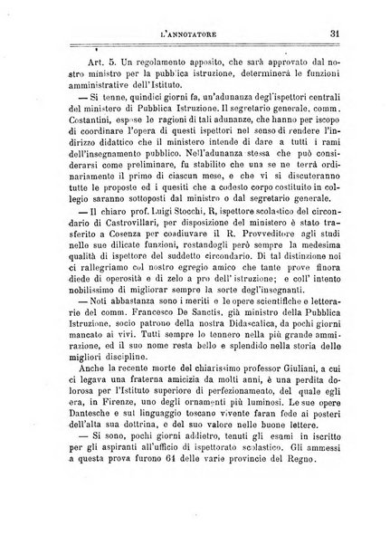 L'annotatore giornale della Società didascalica italiana di Roma