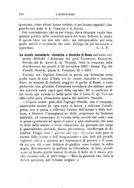 L'annotatore giornale della Società didascalica italiana di Roma