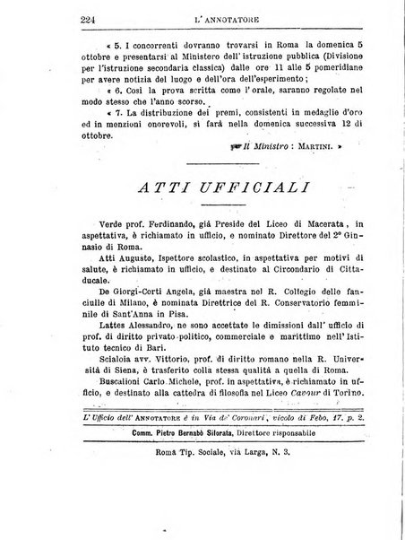 L'annotatore giornale della Società didascalica italiana di Roma