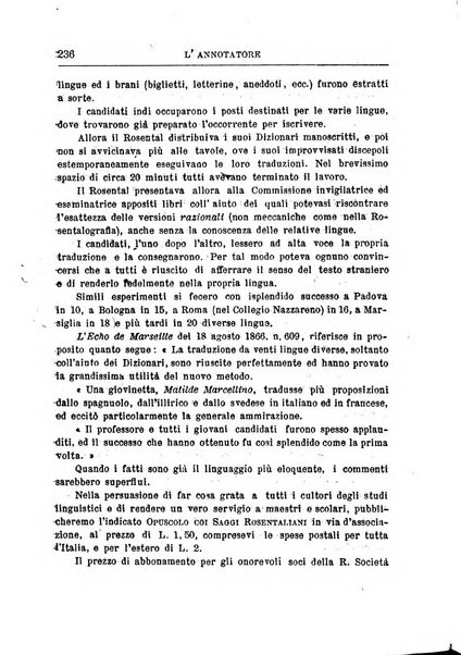 L'annotatore giornale della Società didascalica italiana di Roma