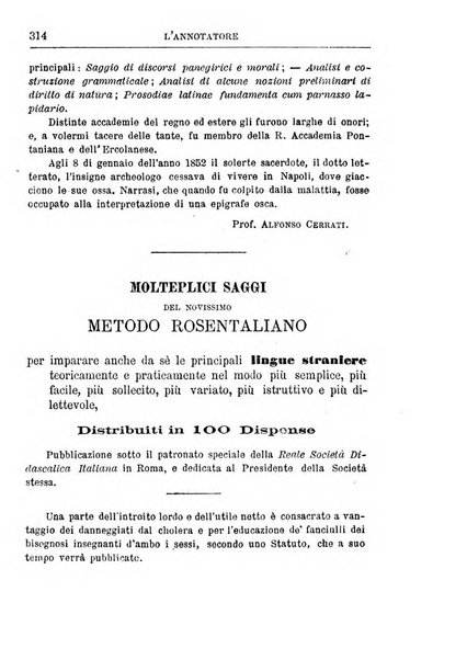 L'annotatore giornale della Società didascalica italiana di Roma