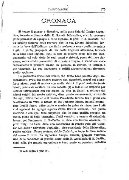 L'annotatore giornale della Società didascalica italiana di Roma