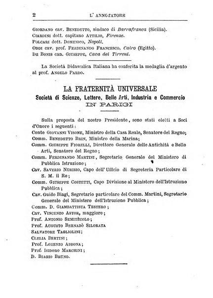 L'annotatore giornale della Società didascalica italiana di Roma