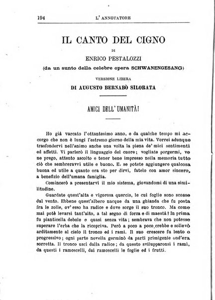 L'annotatore giornale della Società didascalica italiana di Roma