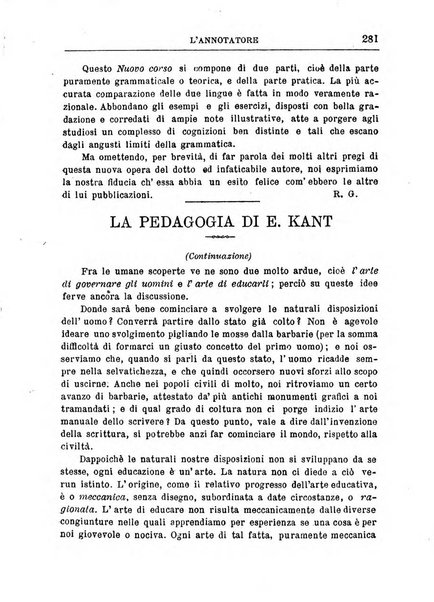 L'annotatore giornale della Società didascalica italiana di Roma