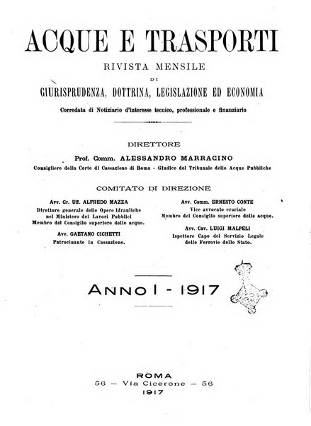 Acque e trasporti rivista mensile di giurisprudenza, dottrina, legislazione ed economia