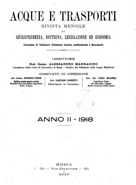 Acque e trasporti rivista mensile di giurisprudenza, dottrina, legislazione ed economia