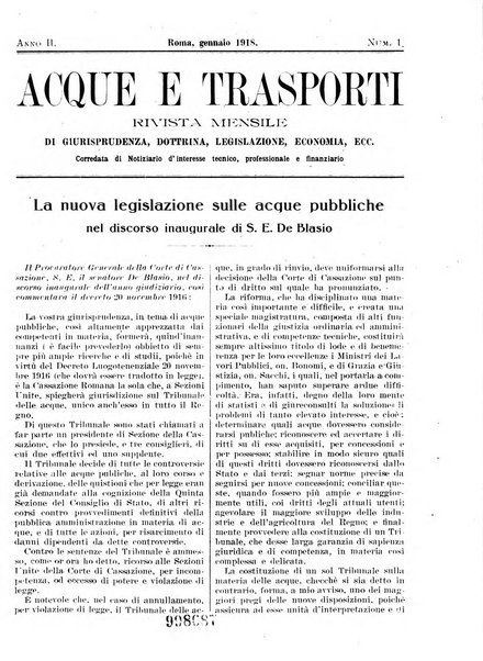 Acque e trasporti rivista mensile di giurisprudenza, dottrina, legislazione ed economia