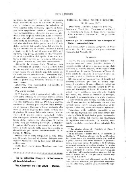 Acque e trasporti rivista mensile di giurisprudenza, dottrina, legislazione ed economia