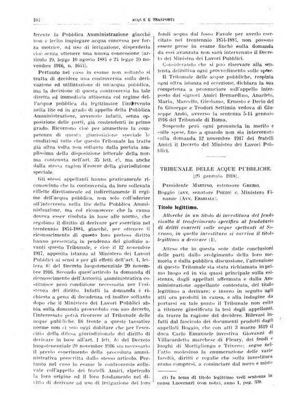 Acque e trasporti rivista mensile di giurisprudenza, dottrina, legislazione ed economia