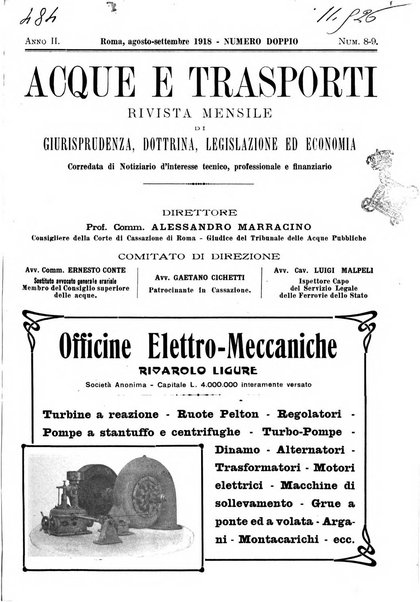 Acque e trasporti rivista mensile di giurisprudenza, dottrina, legislazione ed economia