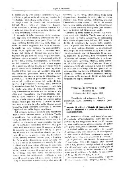 Acque e trasporti rivista mensile di giurisprudenza, dottrina, legislazione ed economia