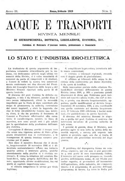 Acque e trasporti rivista mensile di giurisprudenza, dottrina, legislazione ed economia