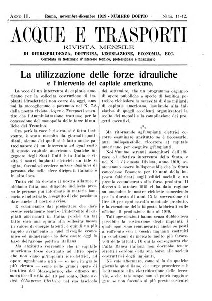 Acque e trasporti rivista mensile di giurisprudenza, dottrina, legislazione ed economia