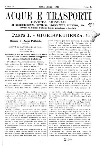 Acque e trasporti rivista mensile di giurisprudenza, dottrina, legislazione ed economia