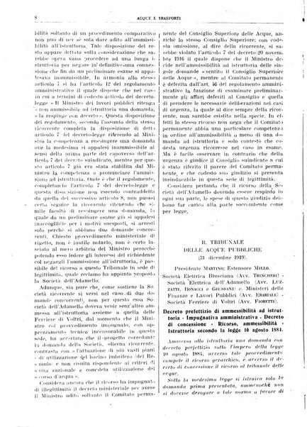 Acque e trasporti rivista mensile di giurisprudenza, dottrina, legislazione ed economia