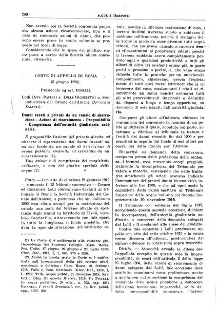 Acque e trasporti rivista mensile di giurisprudenza, dottrina, legislazione ed economia