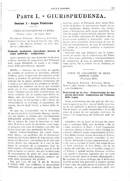 Acque e trasporti rivista mensile di giurisprudenza, dottrina, legislazione ed economia