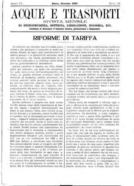 Acque e trasporti rivista mensile di giurisprudenza, dottrina, legislazione ed economia