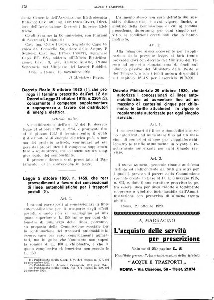 Acque e trasporti rivista mensile di giurisprudenza, dottrina, legislazione ed economia