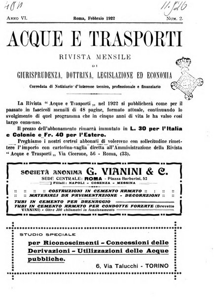 Acque e trasporti rivista mensile di giurisprudenza, dottrina, legislazione ed economia