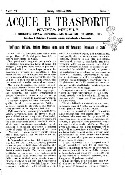 Acque e trasporti rivista mensile di giurisprudenza, dottrina, legislazione ed economia