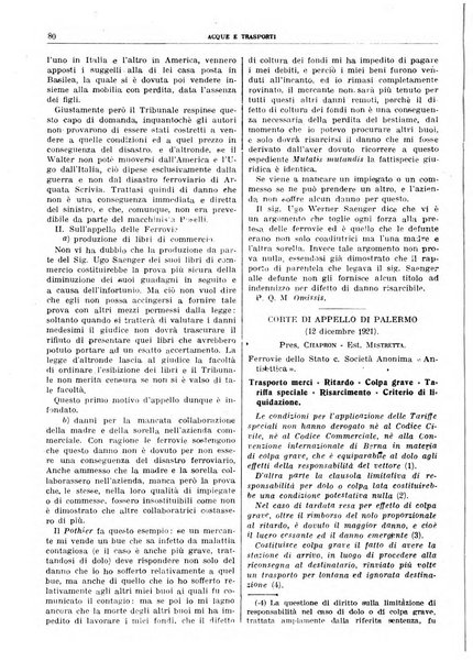 Acque e trasporti rivista mensile di giurisprudenza, dottrina, legislazione ed economia