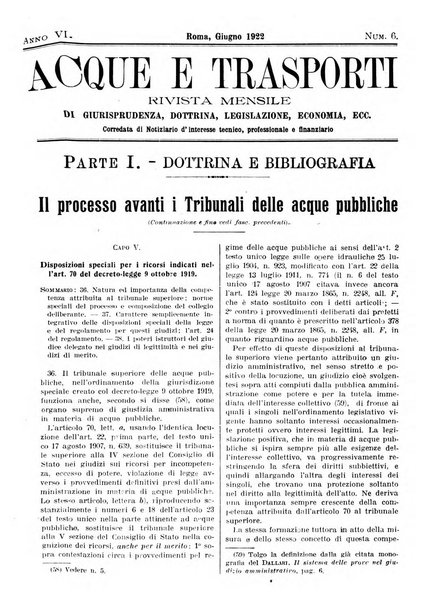 Acque e trasporti rivista mensile di giurisprudenza, dottrina, legislazione ed economia