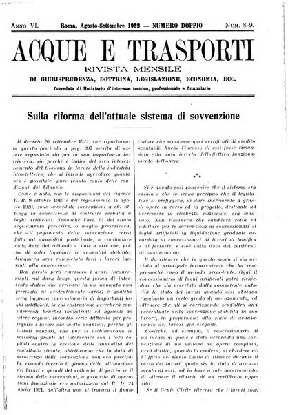 Acque e trasporti rivista mensile di giurisprudenza, dottrina, legislazione ed economia