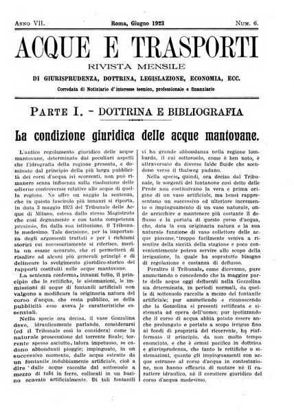 Acque e trasporti rivista mensile di giurisprudenza, dottrina, legislazione ed economia