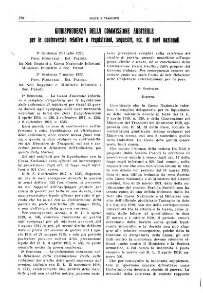 Acque e trasporti rivista mensile di giurisprudenza, dottrina, legislazione ed economia