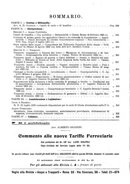 Acque e trasporti rivista mensile di giurisprudenza, dottrina, legislazione ed economia