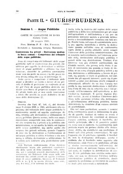 Acque e trasporti rivista mensile di giurisprudenza, dottrina, legislazione ed economia