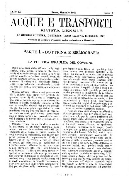 Acque e trasporti rivista mensile di giurisprudenza, dottrina, legislazione ed economia