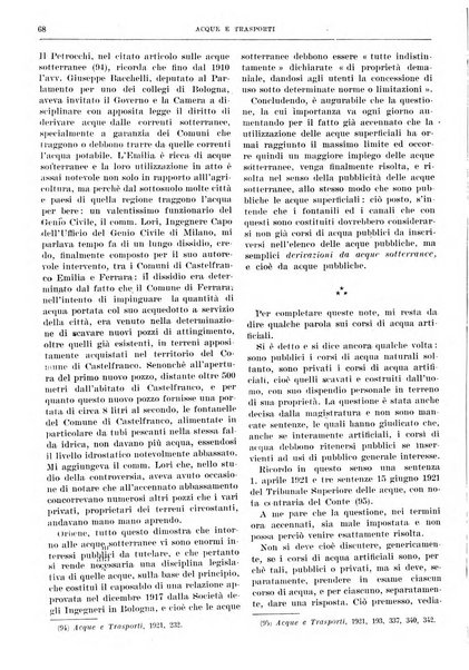 Acque e trasporti rivista mensile di giurisprudenza, dottrina, legislazione ed economia