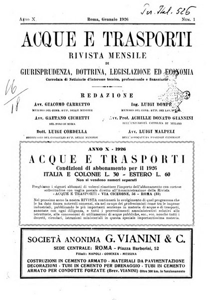 Acque e trasporti rivista mensile di giurisprudenza, dottrina, legislazione ed economia