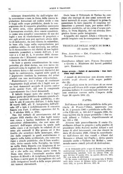 Acque e trasporti rivista mensile di giurisprudenza, dottrina, legislazione ed economia