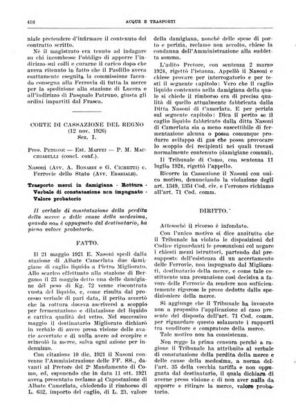 Acque e trasporti rivista mensile di giurisprudenza, dottrina, legislazione ed economia