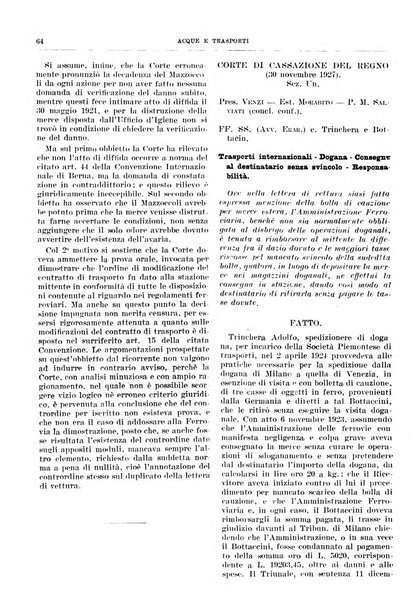 Acque e trasporti rivista mensile di giurisprudenza, dottrina, legislazione ed economia