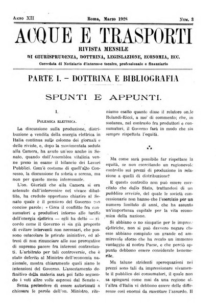 Acque e trasporti rivista mensile di giurisprudenza, dottrina, legislazione ed economia