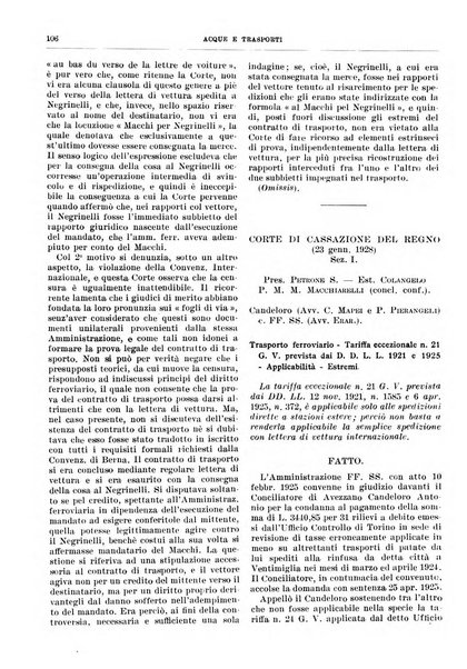 Acque e trasporti rivista mensile di giurisprudenza, dottrina, legislazione ed economia