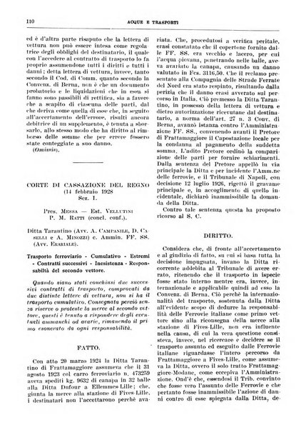 Acque e trasporti rivista mensile di giurisprudenza, dottrina, legislazione ed economia