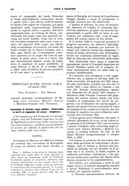 Acque e trasporti rivista mensile di giurisprudenza, dottrina, legislazione ed economia