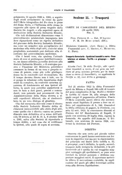 Acque e trasporti rivista mensile di giurisprudenza, dottrina, legislazione ed economia