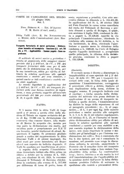 Acque e trasporti rivista mensile di giurisprudenza, dottrina, legislazione ed economia