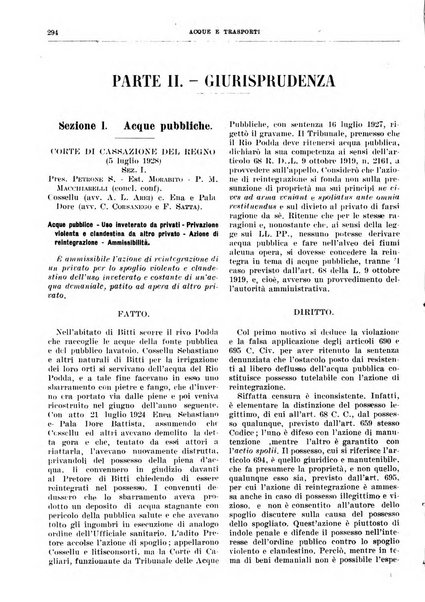 Acque e trasporti rivista mensile di giurisprudenza, dottrina, legislazione ed economia