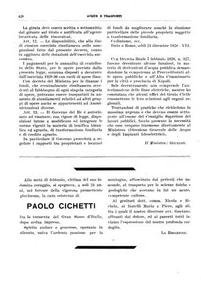 Acque e trasporti rivista mensile di giurisprudenza, dottrina, legislazione ed economia